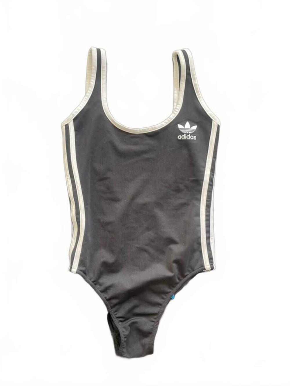 Adidas Originals 3-Stripes Bodysuit Black White NWT S